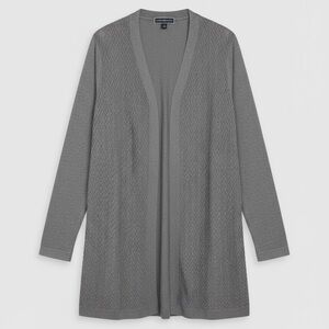 Karen Scott Cozy Cardigan Gray Women's Open Sweater Cardigan size XL EUC